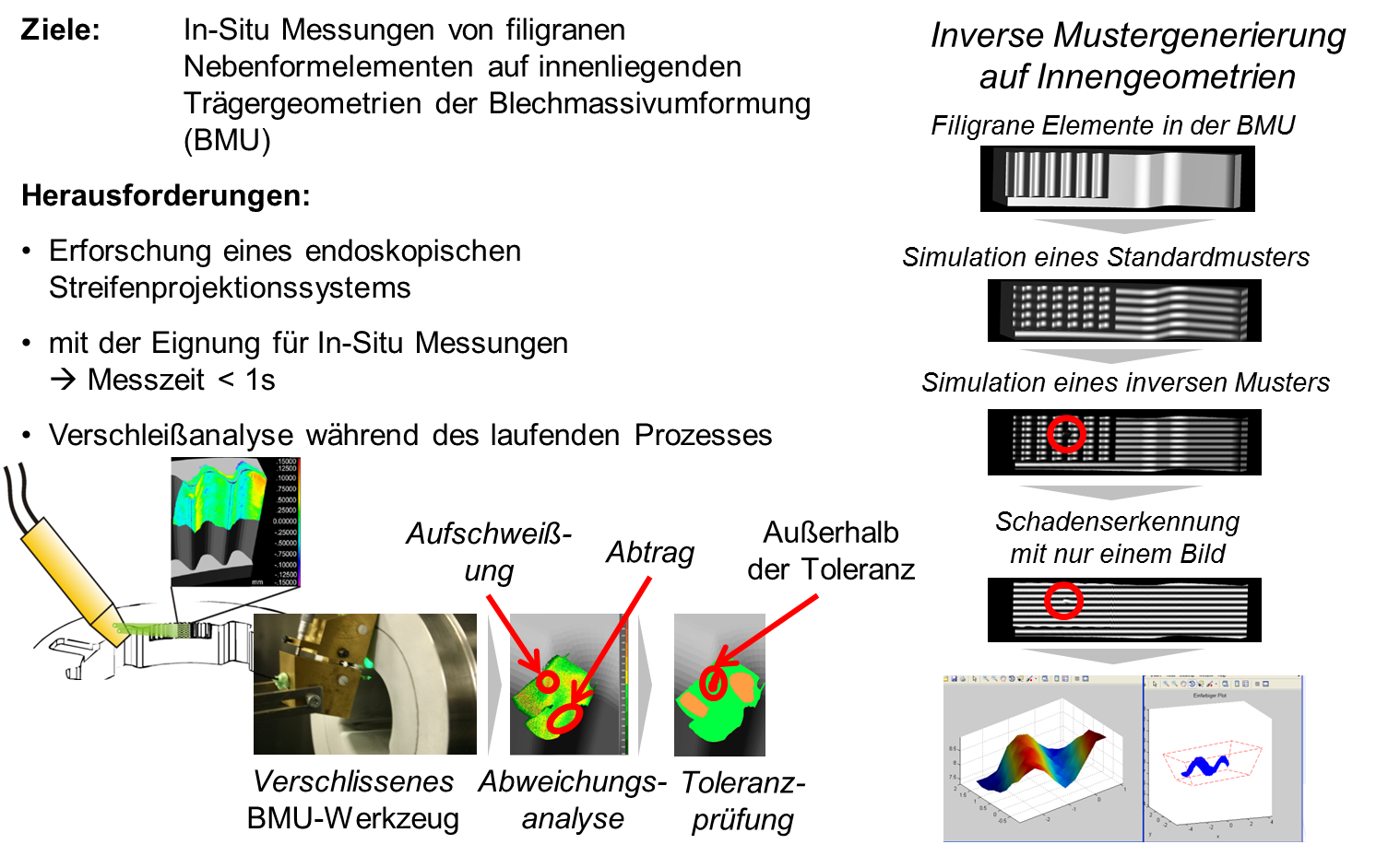 Endoskopische Streifenprojektion